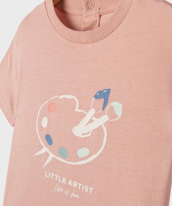 Tee-shirt manches courtes avec motif sur l’avant bébé garçon vue2 - GEMO 4G BEBE - GEMO