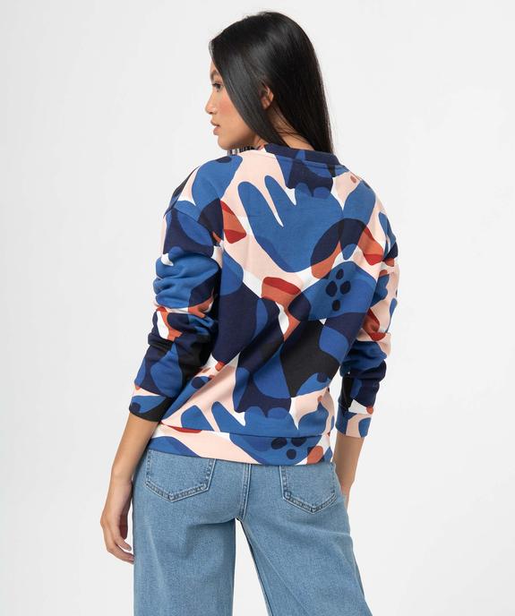 Sweat femme molletonné avec motifs abstraits vue4 - GEMO(FEMME PAP) - GEMO