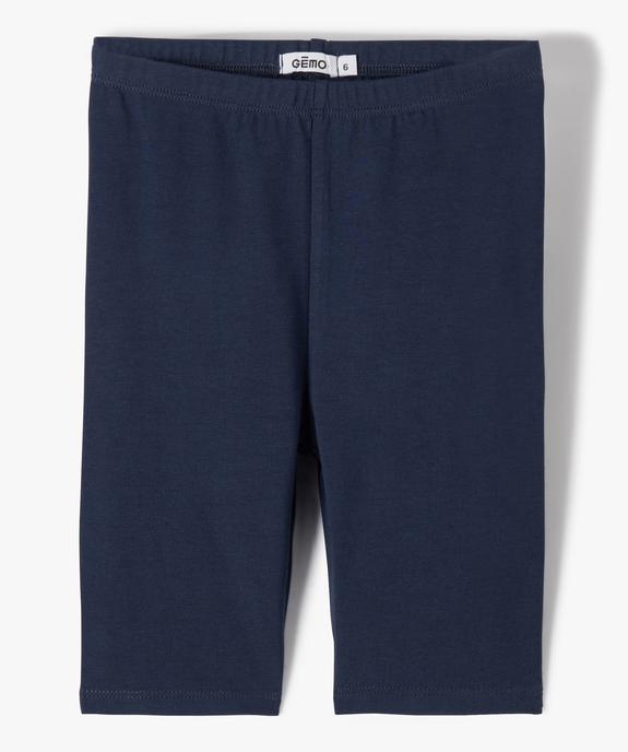 Legging court cycliste uni fille vue4 - GEMO 4G FILLE - GEMO