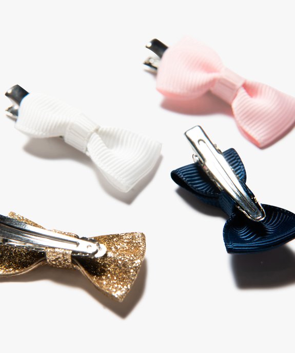 Pinces à cheveux fille avec nœud décoratif (lot de 4) vue2 - GEMO (ACCESS) - GEMO