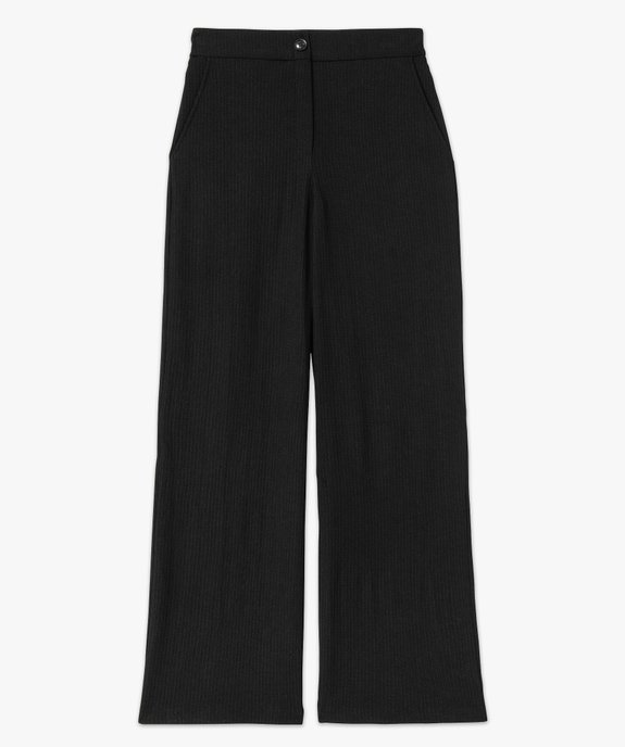Pantalon large en maille texturée femme vue4 - GEMO(FEMME PAP) - GEMO