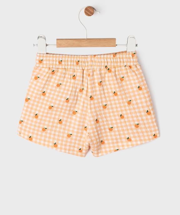 Short en maille gaufrée extensible bébé fille vue6 - GEMO(BEBE DEBT) - GEMO