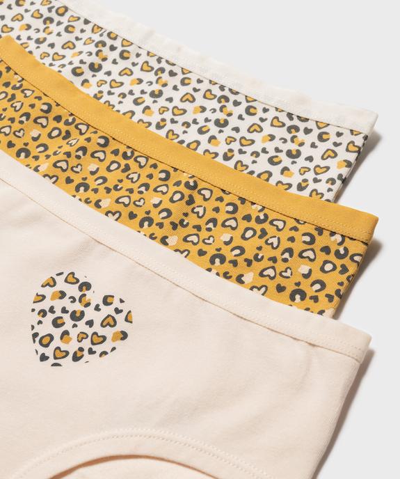 Shorty à motif léopard fille (lot de 3) vue3 - GEMO 4G FILLE - GEMO