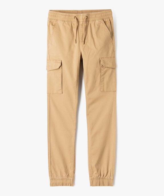 Pantalon en toile coupe jogger slim garçon vue1 - GEMO 4G GARCON - GEMO