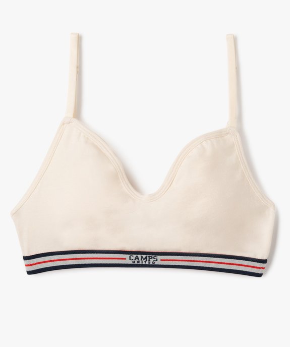 Soutien-gorge en coton stretch avec mousse amovibles fille - Camps United vue1 - CAMPS GEMO FOR GOOD - GEMO
