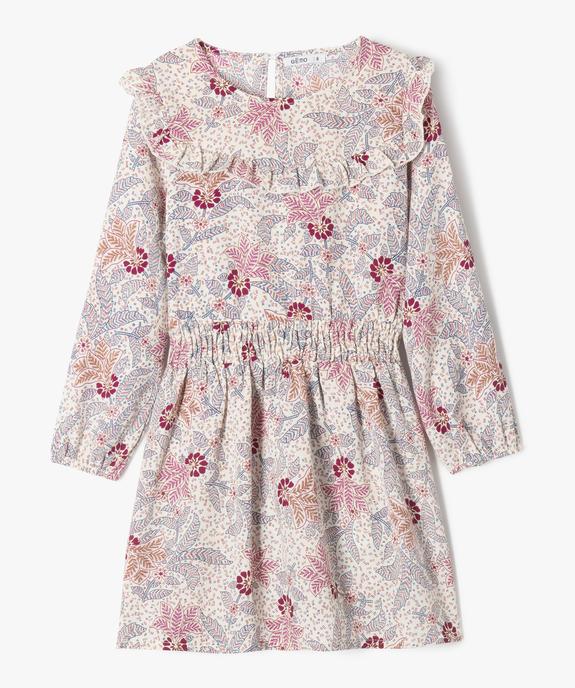 Robe à manches longues à motifs fleuris fille vue2 - GEMO (ENFANT) - GEMO
