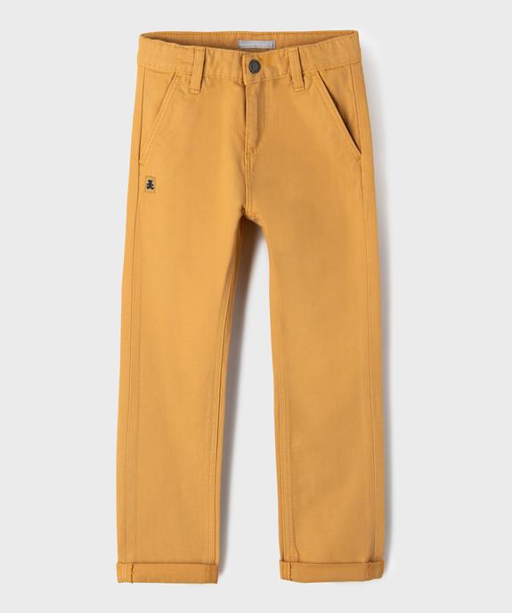 Pantalon chino avec ceinture ajustable garçon - LuluCastagnette vue1 - LULUCASTAGNETTE - GEMO