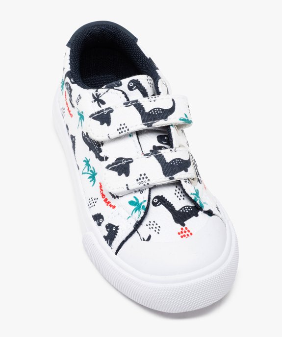 Tennis bébé garçon en toile imprimée dinosaures vue5 - GEMO 4G BEBE - GEMO