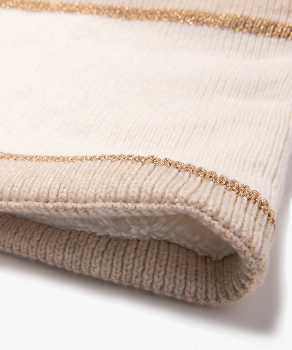 Echarpe snood bicolore avec liserés pailletés femme vue2 - GEMO (ACCESS) - GEMO