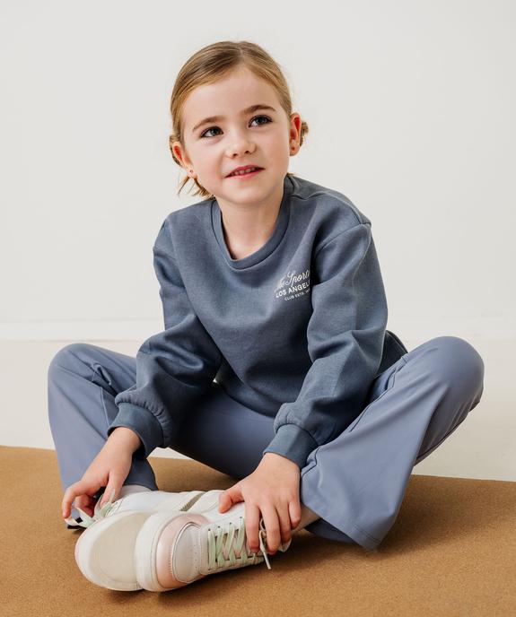 Sweat molletonné avec inscriptions fille vue5 - GEMO 4G FILLE - GEMO