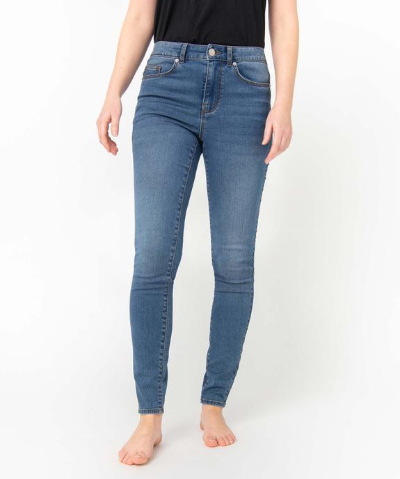 Jean femme coupe skinny taille haute vue2 - GEMO 4G FEMME - GEMO