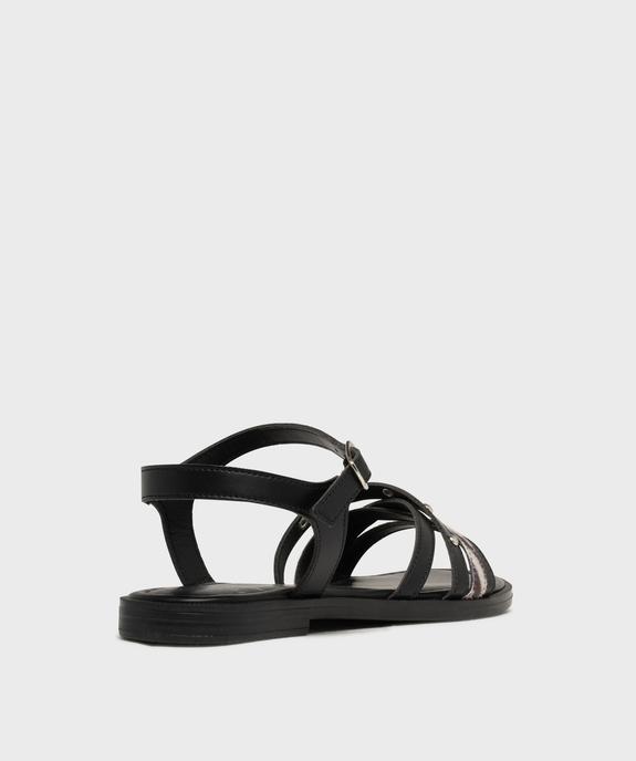 Sandales plates à brides entrelacées femme vue4 - FOLLOW ME - GEMO