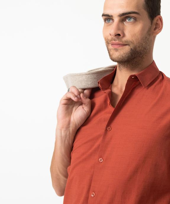 Chemise à manches courtes en coton léger homme vue4 - GEMO (HOMME) - GEMO
