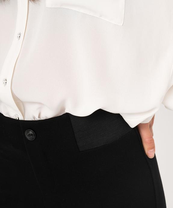 Legging uni à large élastique et bouton décoratif femme vue2 - GEMO(FEMME PAP) - GEMO