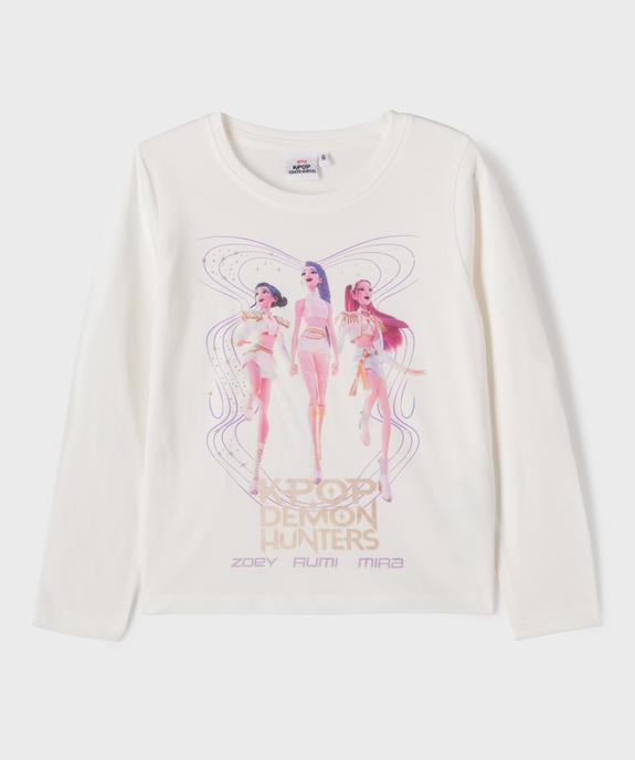 Tee-shirt manches longues avec motif sur l’avant fille - K-Pop Demon Hunters vue1 - KPOP DEMON HUNTERS - GEMO