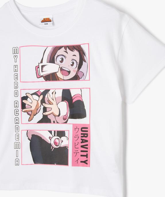 Tee-shirt manches courtes imprimé fille - My Hero Academia vue2 - MY HERO ACADEMIA - GEMO