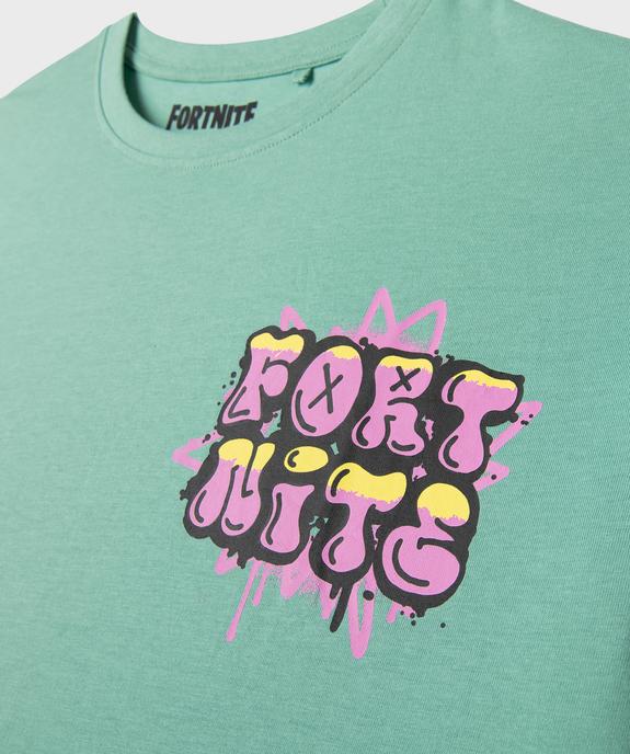 Tee-shirt manches courtes imprimé devant et dos garçon - Fortnite vue2 - FORTNITE - GEMO
