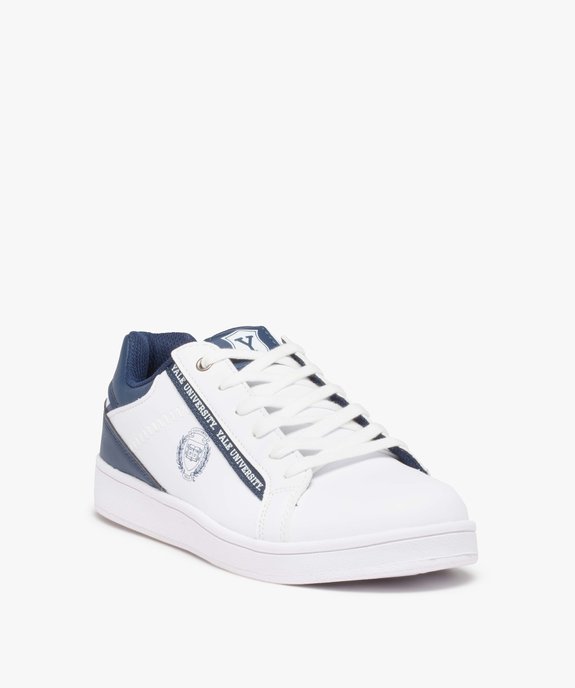 Baskets homme tennis basses bicolores à lacets - Yale vue2 - YALE - GEMO