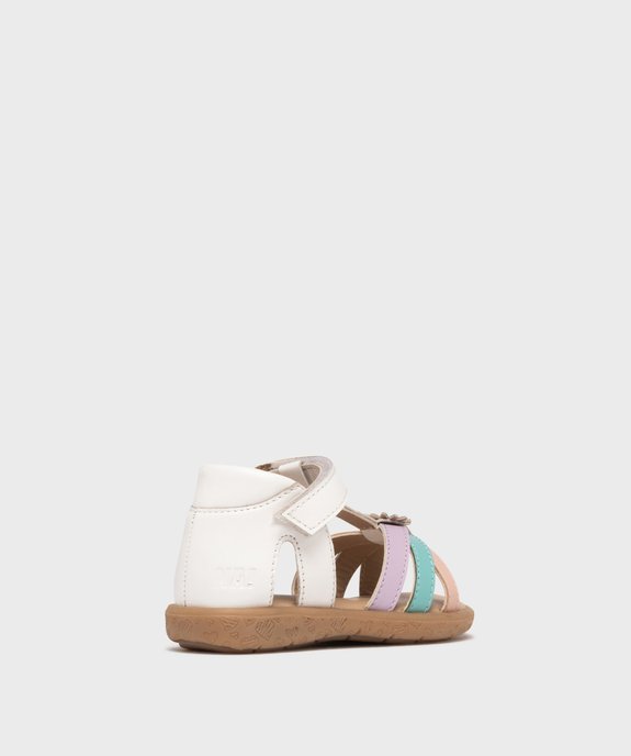 Sandales en cuir à brides croisées bébé fille - Na! vue4 - NA! GEMO FOR GOOD - GEMO