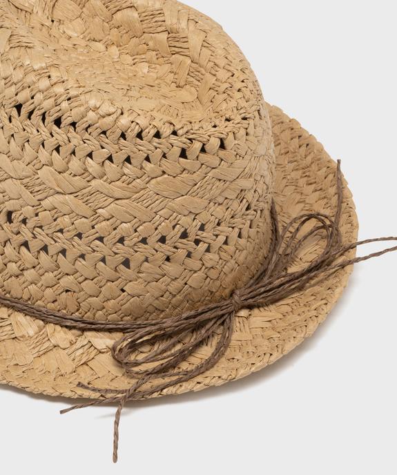 Chapeau trilby en paille de papier ajourée femme vue2 - GEMO (ACCESS) - GEMO