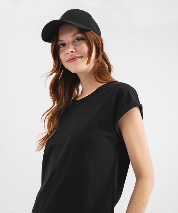 Tee-shirt à manches courtes et col rond femme vue2 - GEMO(FEMME PAP) - GEMO