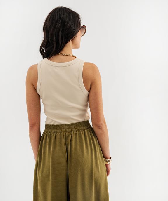 Débardeur en maille côtelée emmanchures américaines femme vue3 - GEMO 4G FEMME - GEMO