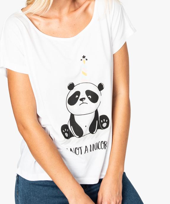 Tee-shirt femme loose imprimé  vue2 - GEMO(FEMME PAP) - GEMO