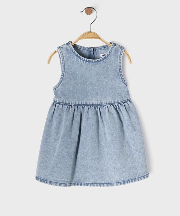 Robe en jean sans manches bébé fille vue1 - GEMO(BEBE DEBT) - GEMO