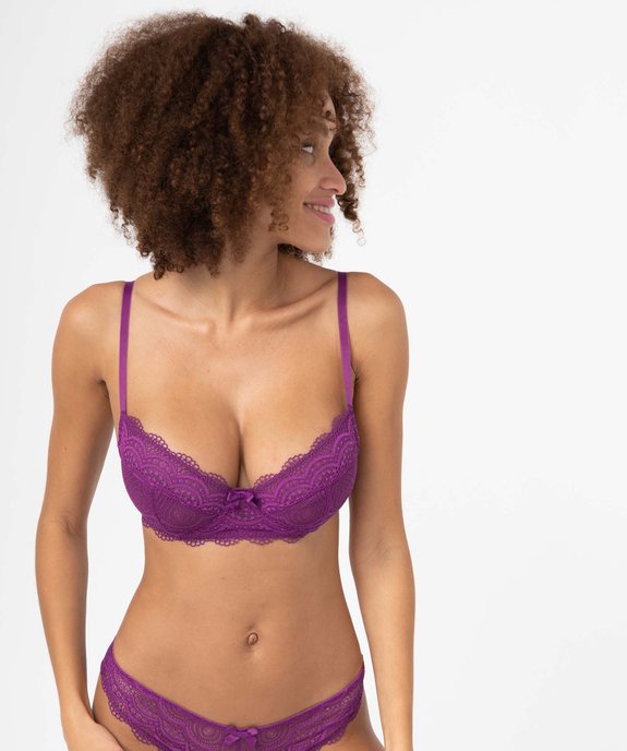 Soutien-gorge à armatures forme corbeille en dentelle vue1 - GEMO(HOMWR FEM) - GEMO