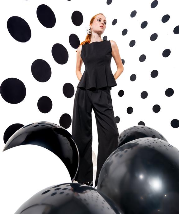 Haut sans manches bas évasé femme vue1 - GEMO 4G FEMME - GEMO