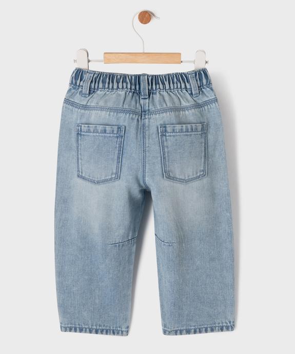 Jean barrel avec étoiles brodées bébé fille vue3 - GEMO(BEBE DEBT) - GEMO