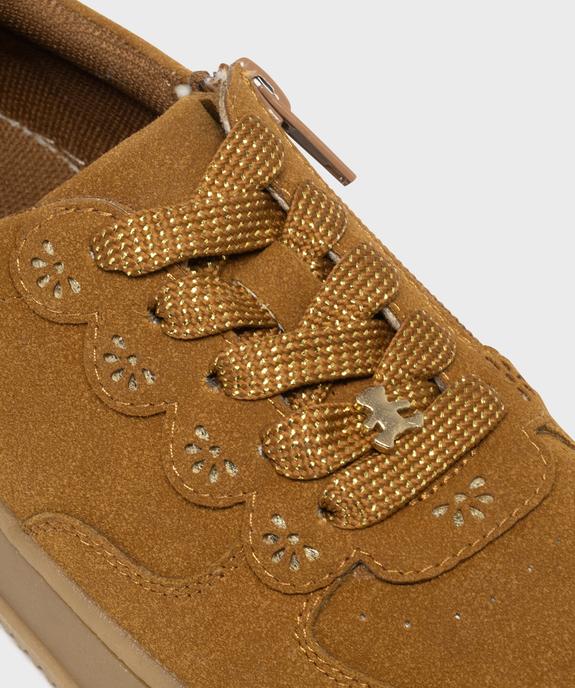 Baskets basses à lacets pailletés et détails brillants fille - LuluCastagnette vue6 - LULUCASTAGNETTE - GEMO
