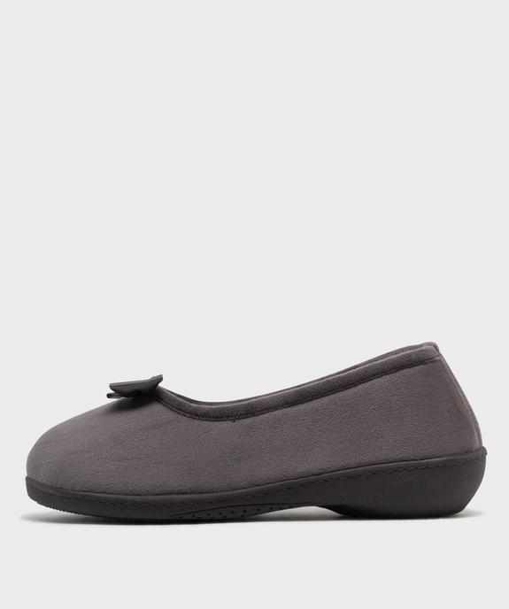 Chaussons ballerines à talon compensé femme - Isotoner vue3 - ISOTONER - GEMO