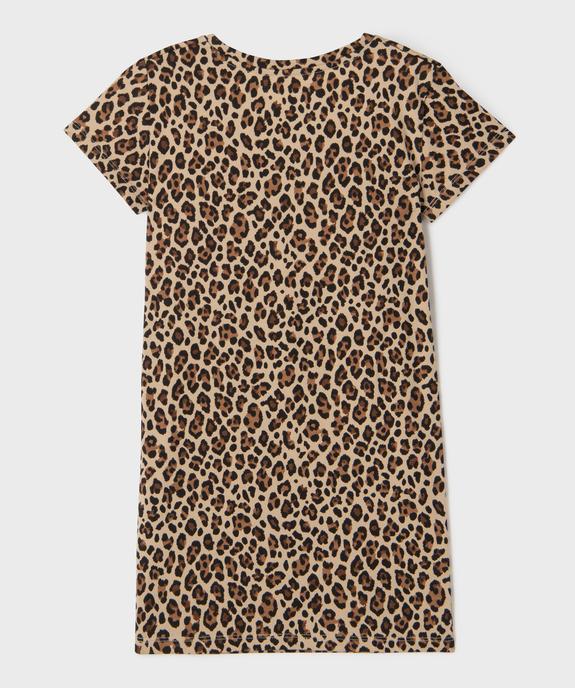 Robe tee-shirt avec noeud sur la hanche fille vue4 - GEMO (ENFANT) - GEMO