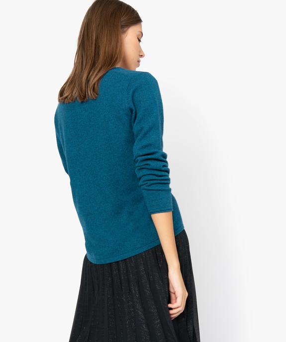 Pull femme en cachemire à col V vue3 - GEMO(FEMME PAP) - GEMO