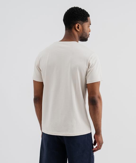 Tee-shirt manches courtes en jersey de coton imprimé homme vue3 - GEMO 4G HOMME - GEMO