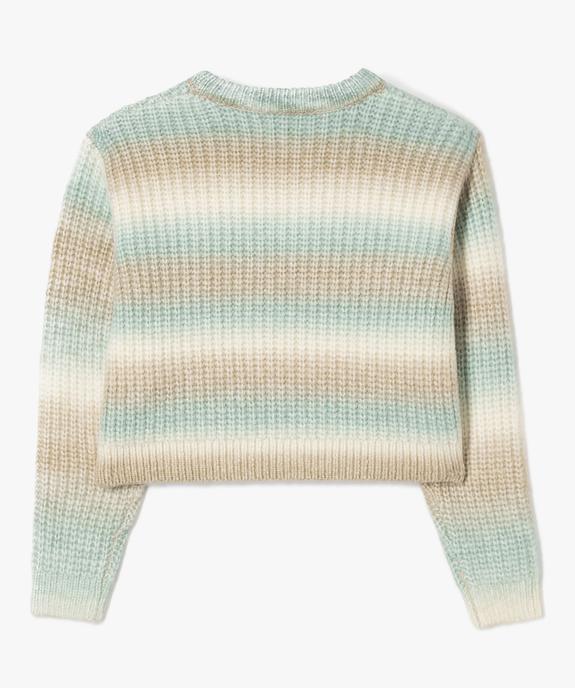 Pull court en grosse maille fille vue4 - GEMO (JUNIOR) - GEMO