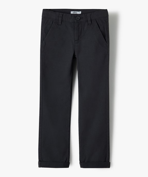 Pantalon chino en coton garçon vue1 - GEMO 4G GARCON - GEMO