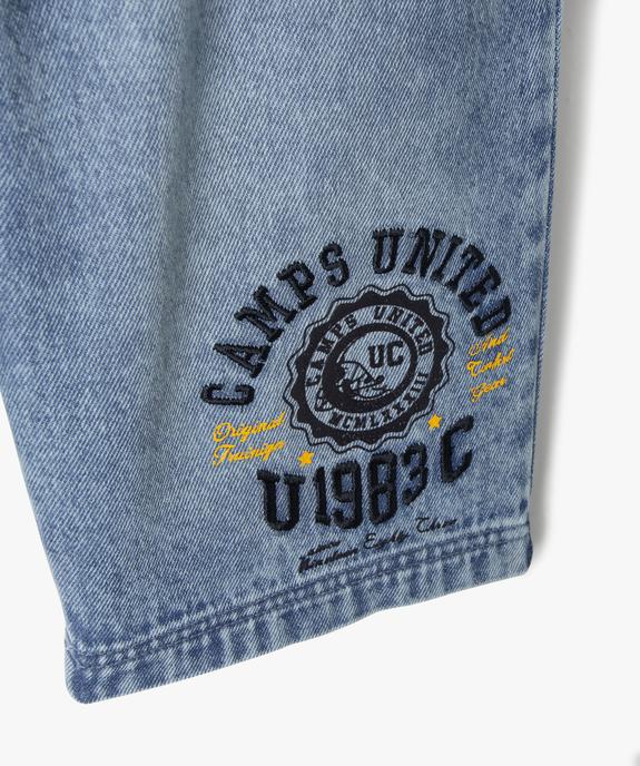Bermuda garçon en denim avec ceinture élastique - Camps United vue3 - CAMPS UNITED - GEMO
