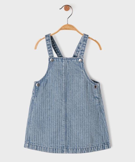 Robe en jean à bretelles bébé fille vue1 - GEMO(BEBE DEBT) - GEMO
