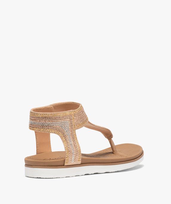 Sandales femme à entre-doigts et à strass - Skechers vue4 - SKECHERS - GEMO