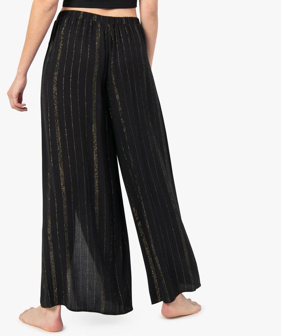Pantalon de plage femme ouvert sur l’avant vue3 - GEMO 4G FEMME - GEMO