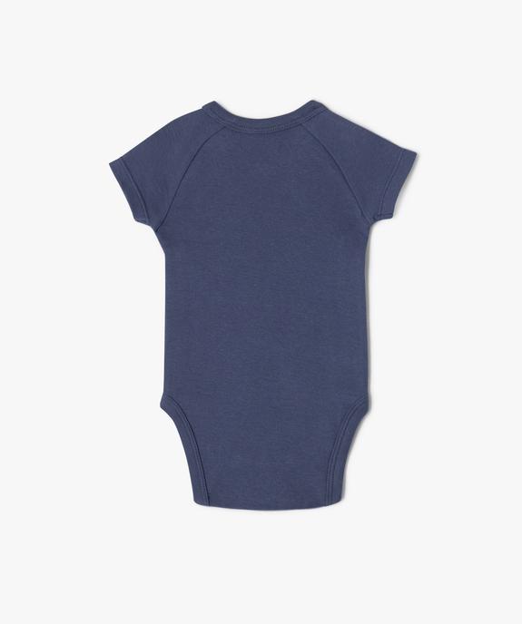 Body manches courtes fermeture croisée motifs marins bébé (lot de 3) vue5 - GEMO 4G BEBE - GEMO