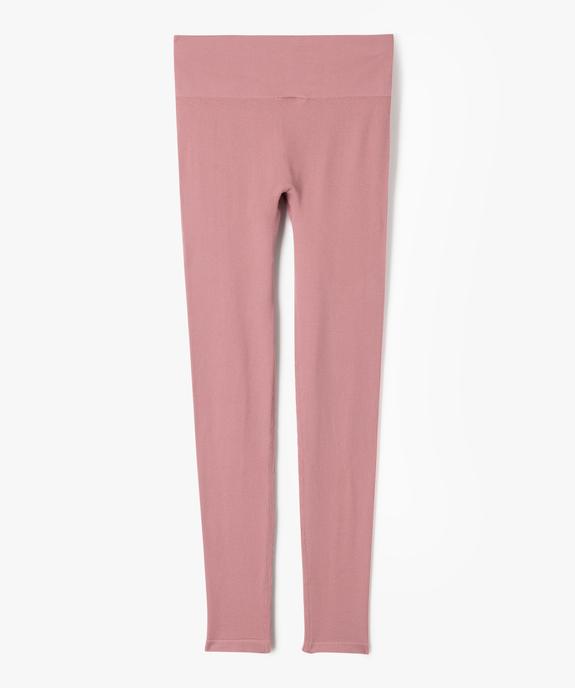 Legging en maille côtelée sans coutures fille vue3 - GEMO (JUNIOR) - GEMO