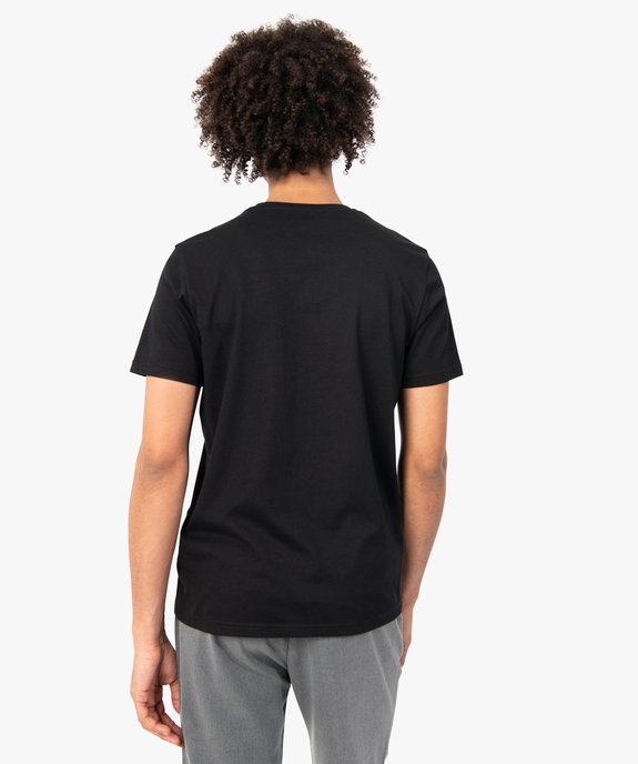Tee-shirt homme à manches courtes uni vue3 - GEMO 4G HOMME - GEMO