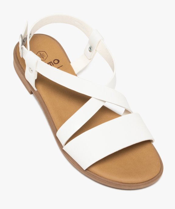 Sandales femme unies à brides style casual   vue5 - GEMO (CASUAL) - GEMO