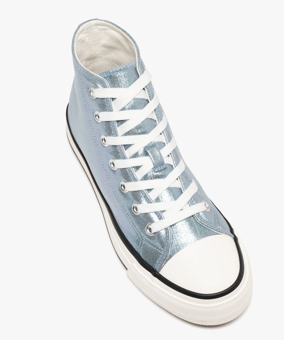 Baskets montantes en toile brillante femme vue6 - FOLLOW ME G4G - GEMO