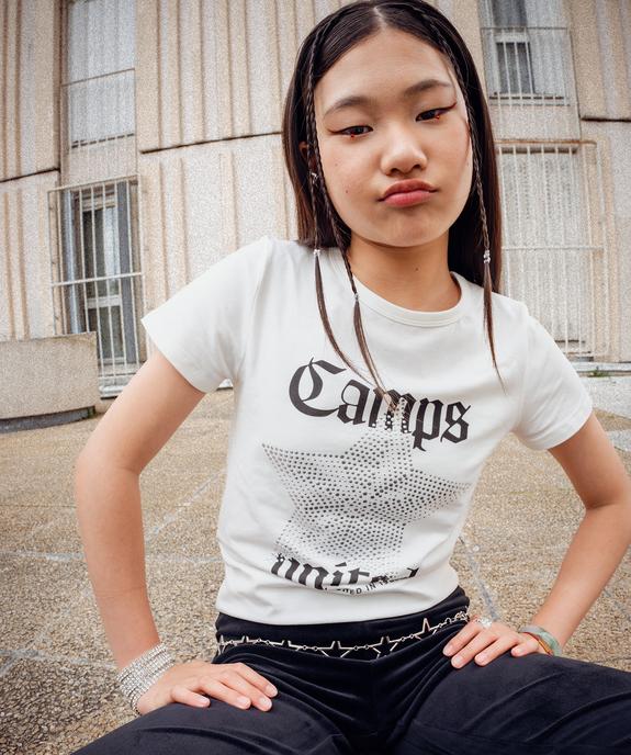 Tee-shirt court imprimé fille - CAMPS UNITED vue1 - CAMPS US GEMO FOR GOOD - GEMO