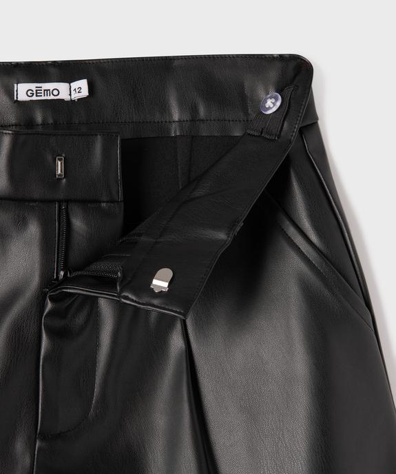 Short ample en cuir imitation fille - GEMO (JUNIOR) Short ample en cuir imitation fille vue2 - GEMO (JUNIOR) - GEMO