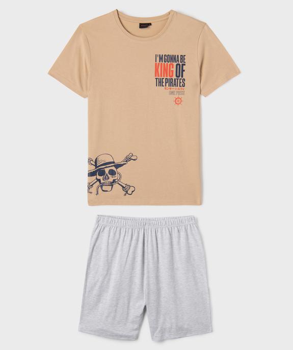 Pyjashort bicolore avec motif One Piece homme - Netflix vue1 - ONE PIECE - GEMO